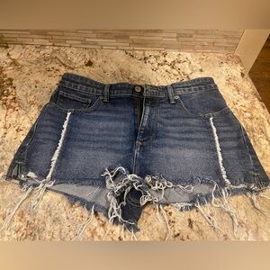 Lucky Brand Blue Frayed Jean Shorts